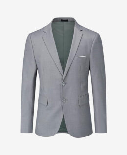 Crownt Solid Suit Jacket For Formal And Business Dress