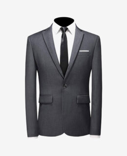 Suit Jacket One Button Slim Fit Sport Coat Business Blazer